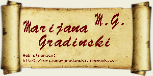 Marijana Gradinski vizit kartica